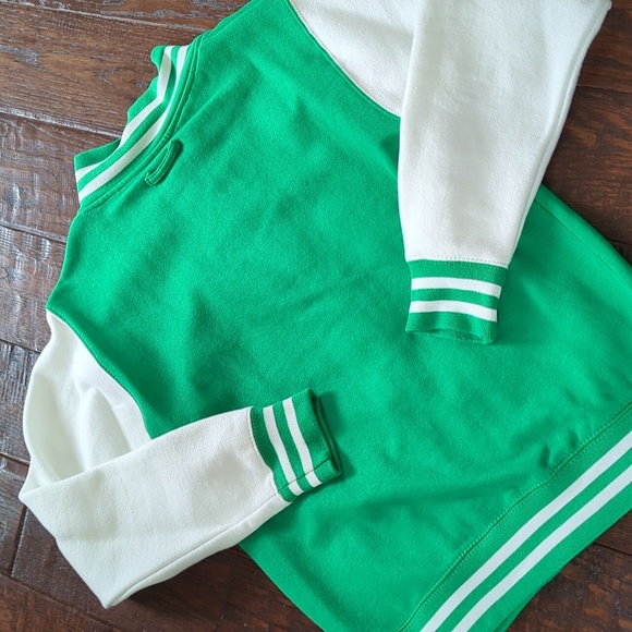 AWDis Green & White Letterman Jacket & BALERA URBAN GROOVE White Skinny Pants, S - Picture 7 of 16